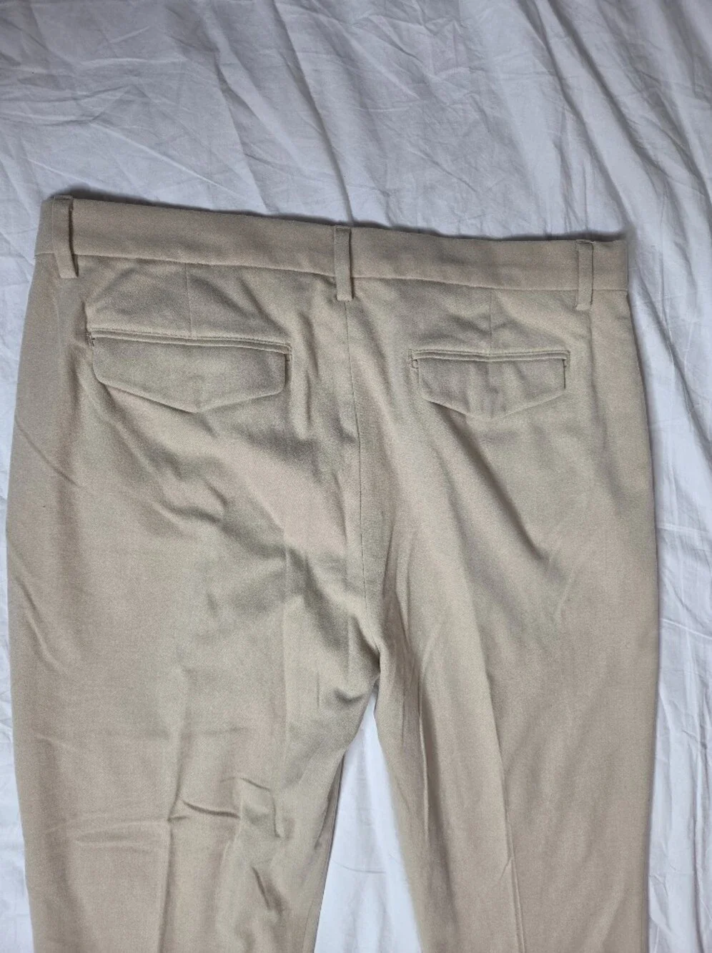 NWT Banana Republic Relaxed Brushed Pleated Pants Taupe 35x30 Wool Blend